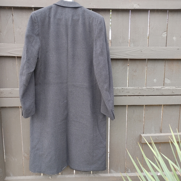 Vintage Classic Cashmere Long Over Coat Men Size 40 - Picture 11 of 16